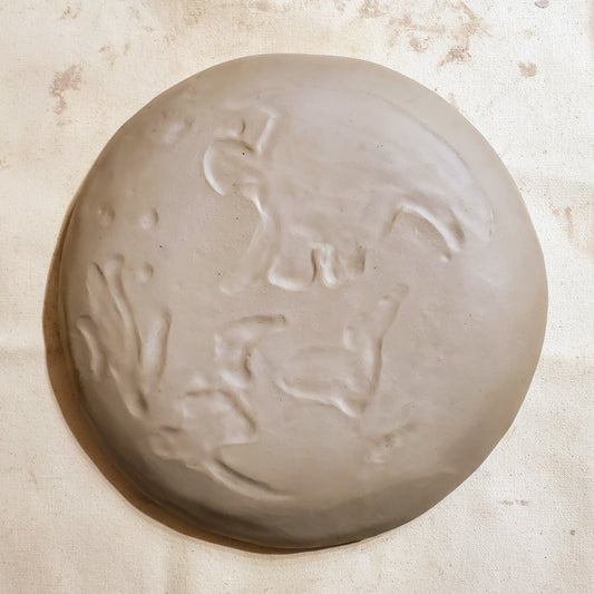Stoneware Ceramic Moon Sculpture